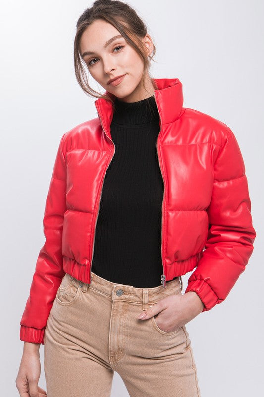 AURELIA Puffer Jacket-RED