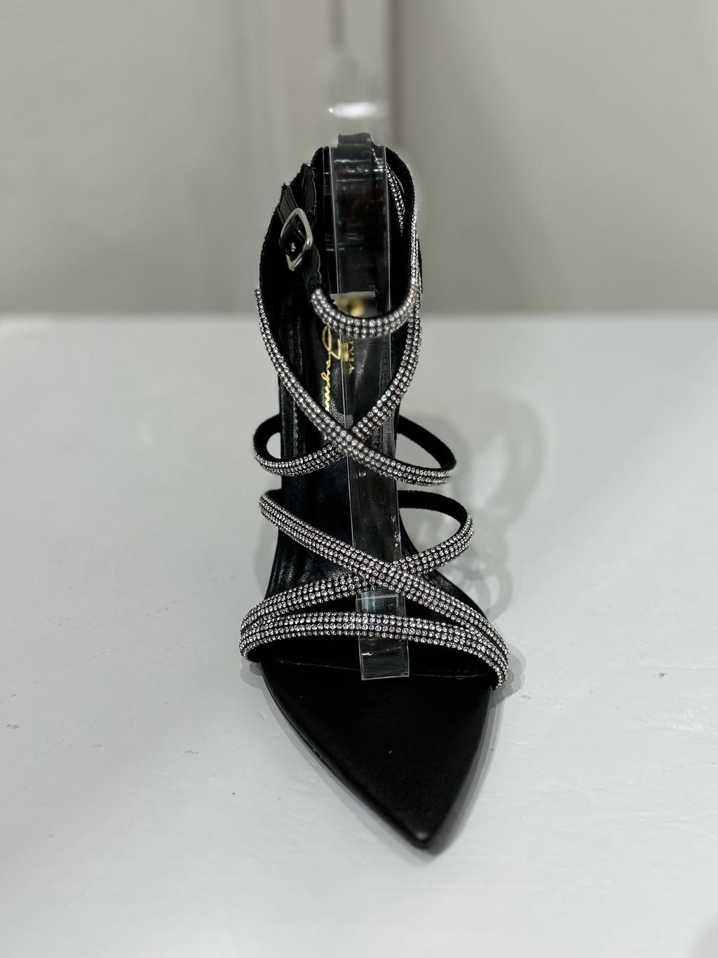 POINTY Diamond Heels-BLACK