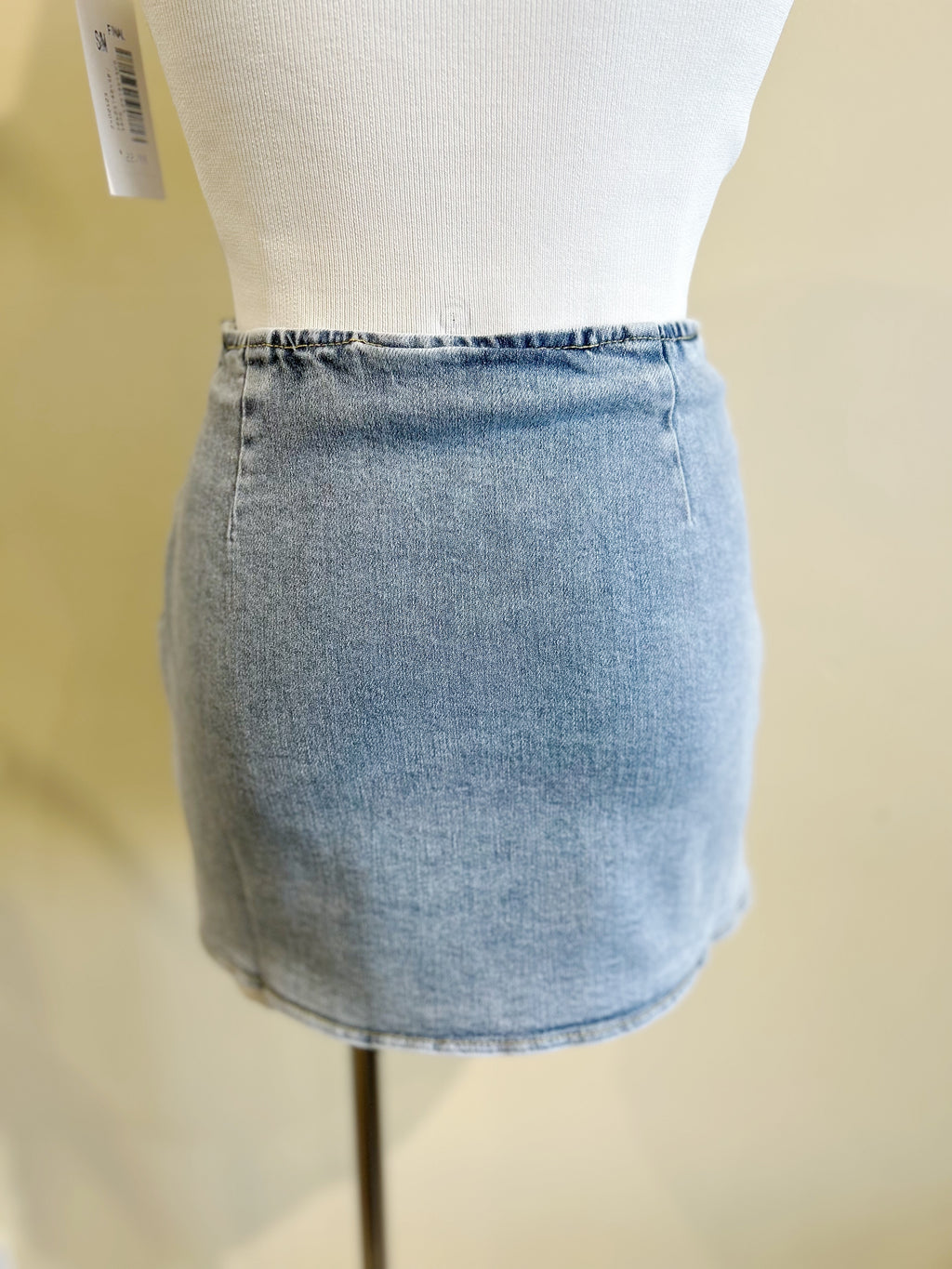 STACEY Mini Skirt-LIGHT DENIM