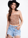 JENNA Crop Top-LIGHT BROWN