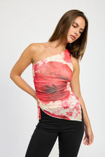 PRISCILLA Crop Top-RED FLORAL