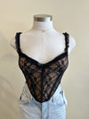 JASMINE Crop Top-BLACK LACE