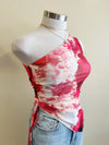 PRISCILLA Crop Top-RED FLORAL