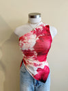 PRISCILLA Crop Top-RED FLORAL