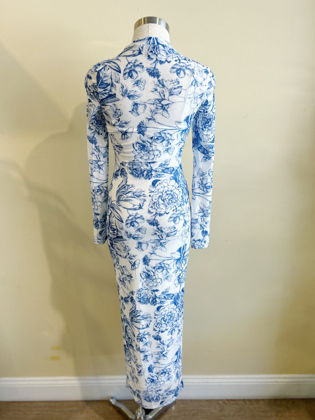 TAHLEA Midi Dress-BLUE FLORAL