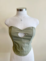 SABRINA Crop Top-OLIVE