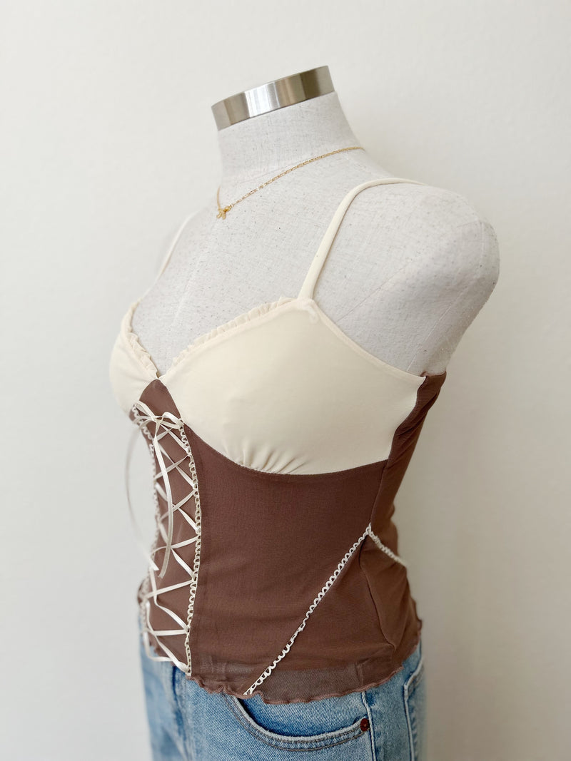 DAHLIA Crop Top-NUDE MOCHA