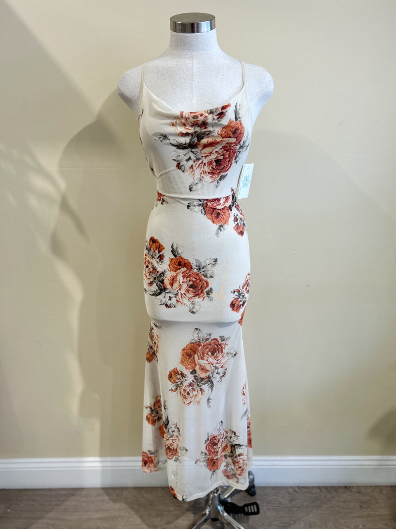 KORI Maxi Dress-CREAM FLORAL