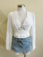 ADIRA Crop Top-WHITE