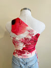 PRISCILLA Crop Top-RED FLORAL