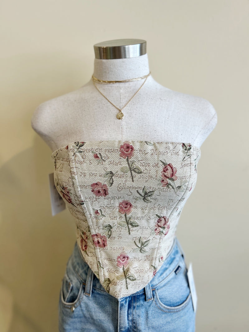 AMELIA Crop Top-ROSE NOVEL