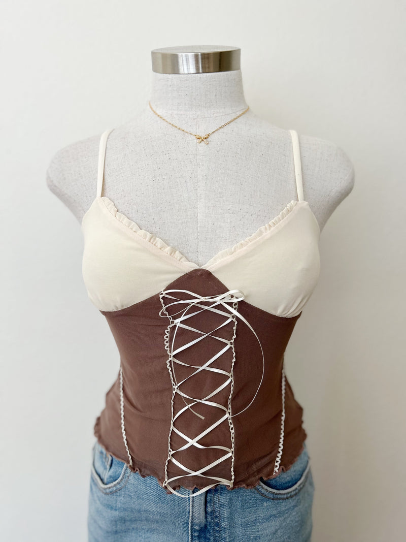 DAHLIA Crop Top-NUDE MOCHA